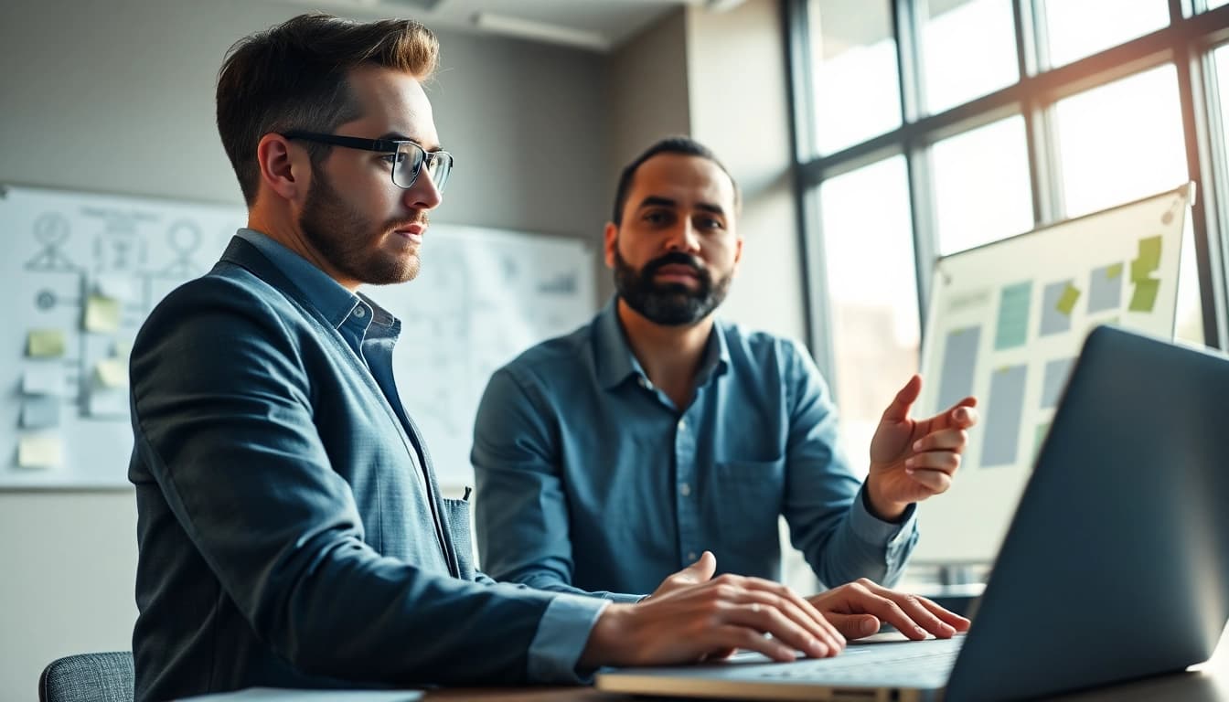 Engage with msp companies near me for tailored IT solutions in a modern workspace.
