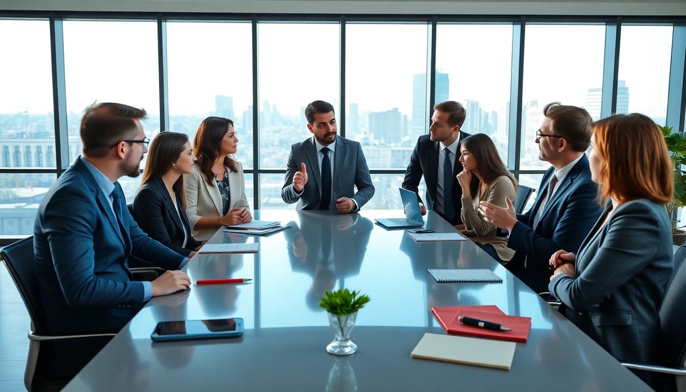 Business consultants collaborating in a professional meeting, highlighting Quickplus Business Consultants expertise.