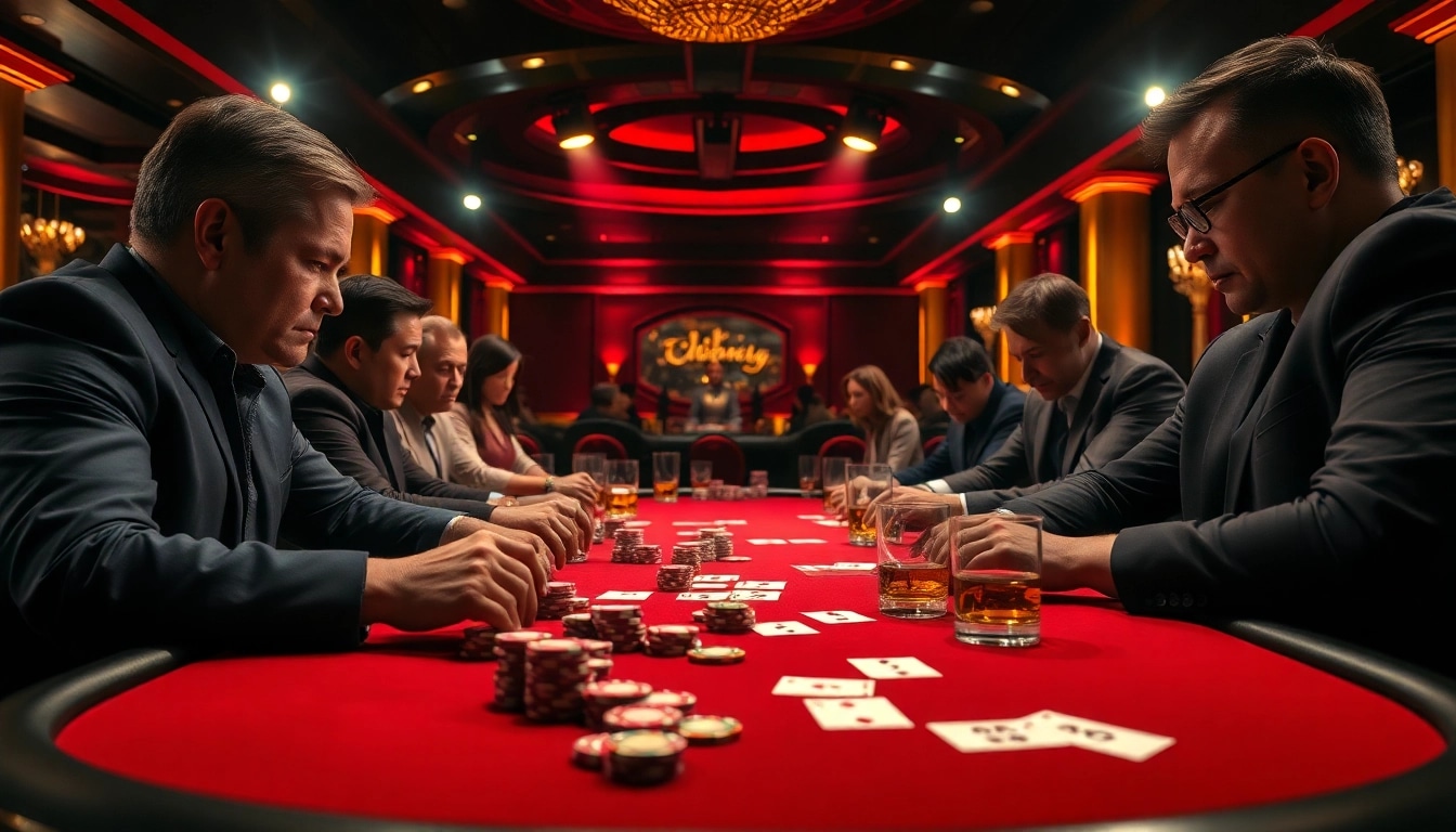 Intense poker action at https://qq888.dev/ with high-value chips and focused players.