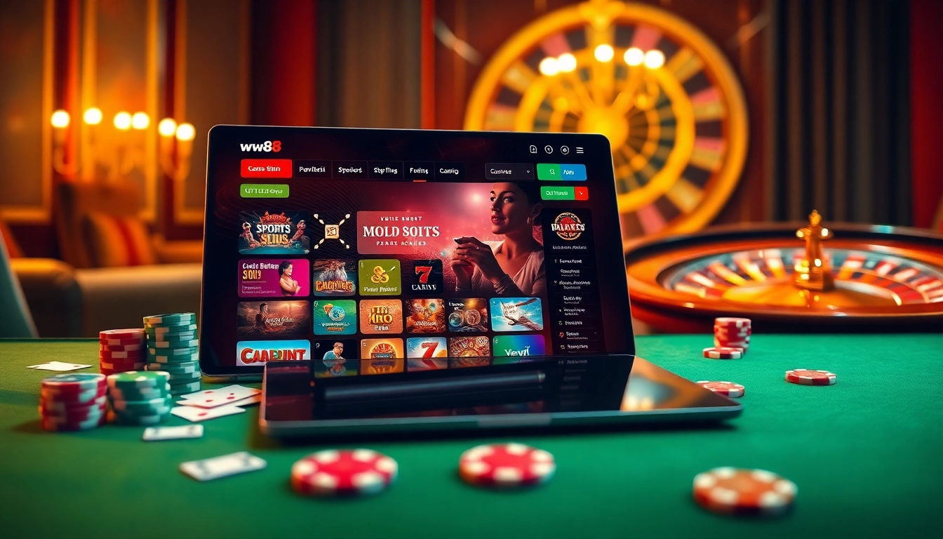 Experience the excitement of Đăng nhập ww88 with vibrant casino visuals and online gambling options.