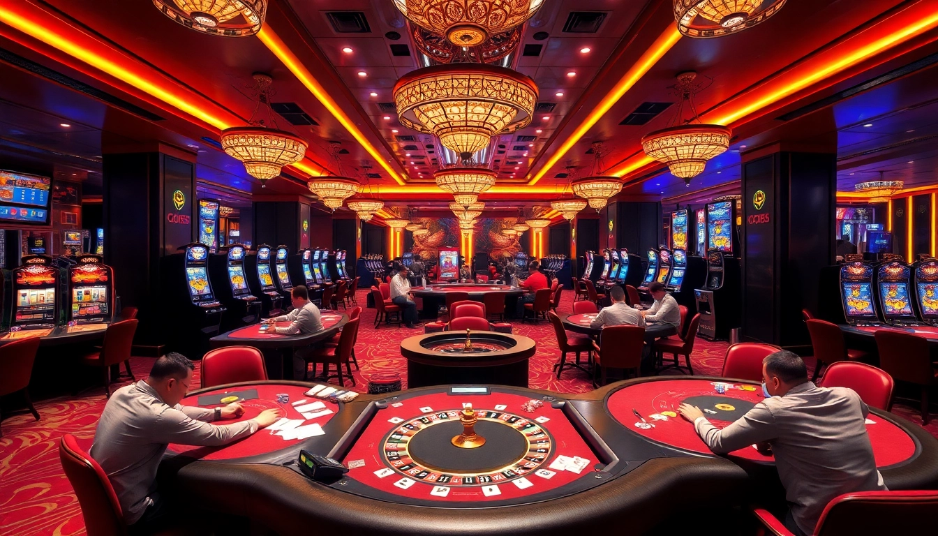 Experience the excitement of Cổng Game GO88 with vibrant casino visuals and high-stakes gaming action.