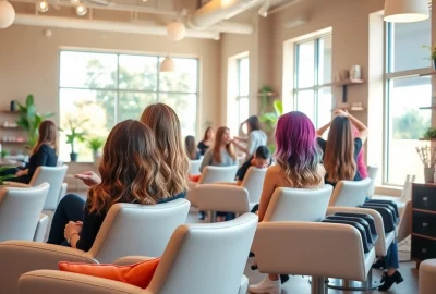 Experience vibrant hair transformations at our hair salon San Diego, showcasing skilled stylists and a tranquil atmosphere.