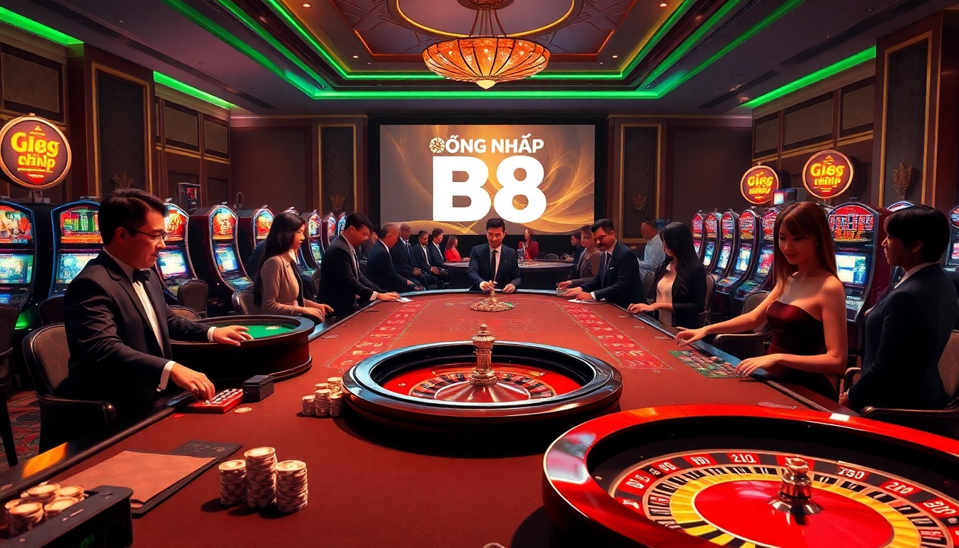 Engage with luxury casino gaming as players enjoy an exciting night while accessing ĐĂNG NHẬP B8 services.
