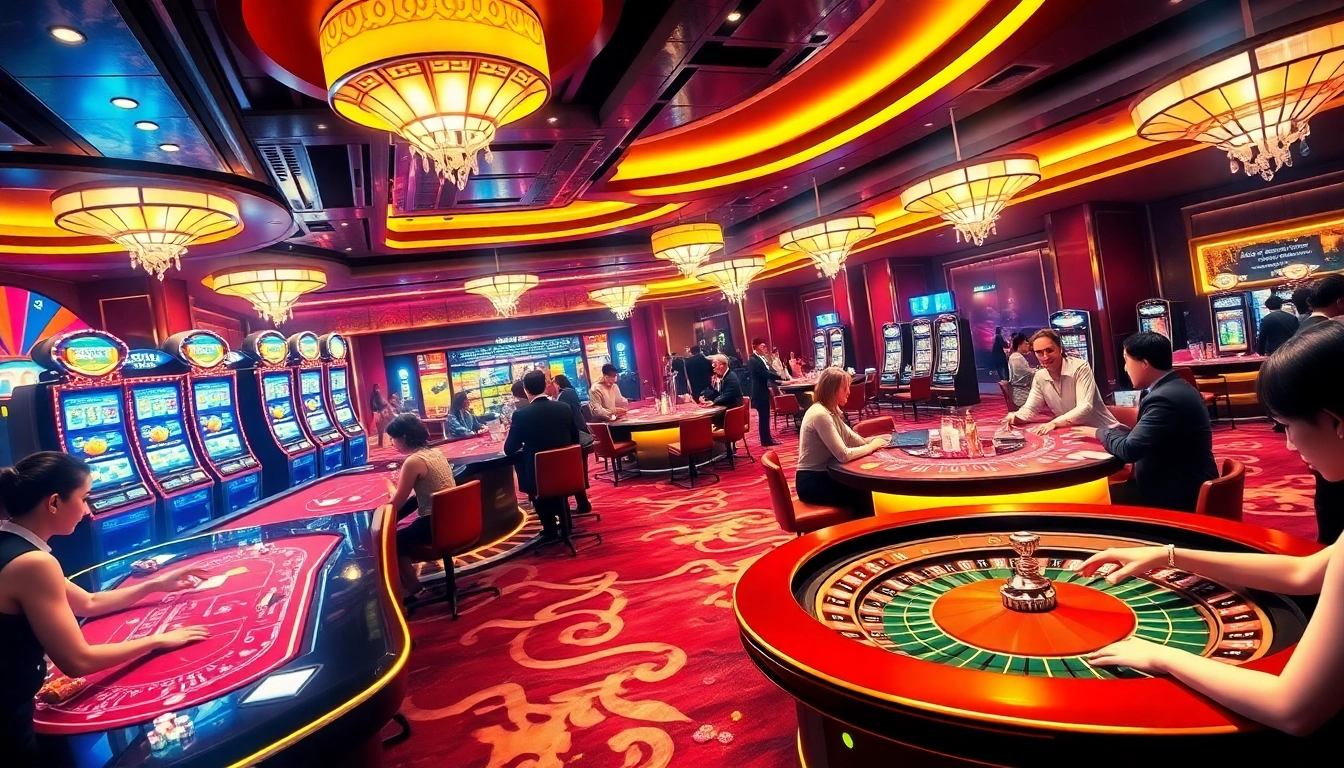 B52 CLUB players enjoying an exciting gaming experience at a modern casino.
