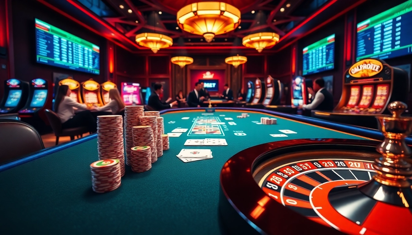 Experience thrilling gameplay at 789BET with vibrant poker chips and elegant casino tables.