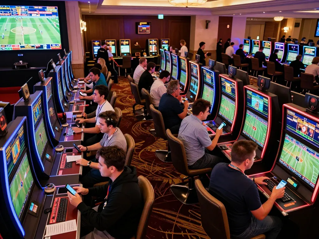 Live betting excitement at Lucky888 with bettors eager to place wagers on upcoming sports events.