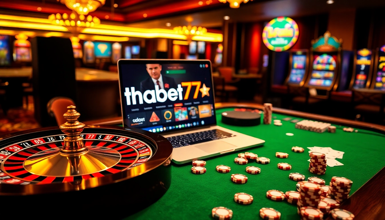 Experience the thrill of thabet77 casino with exciting games and vibrant gambling visuals.