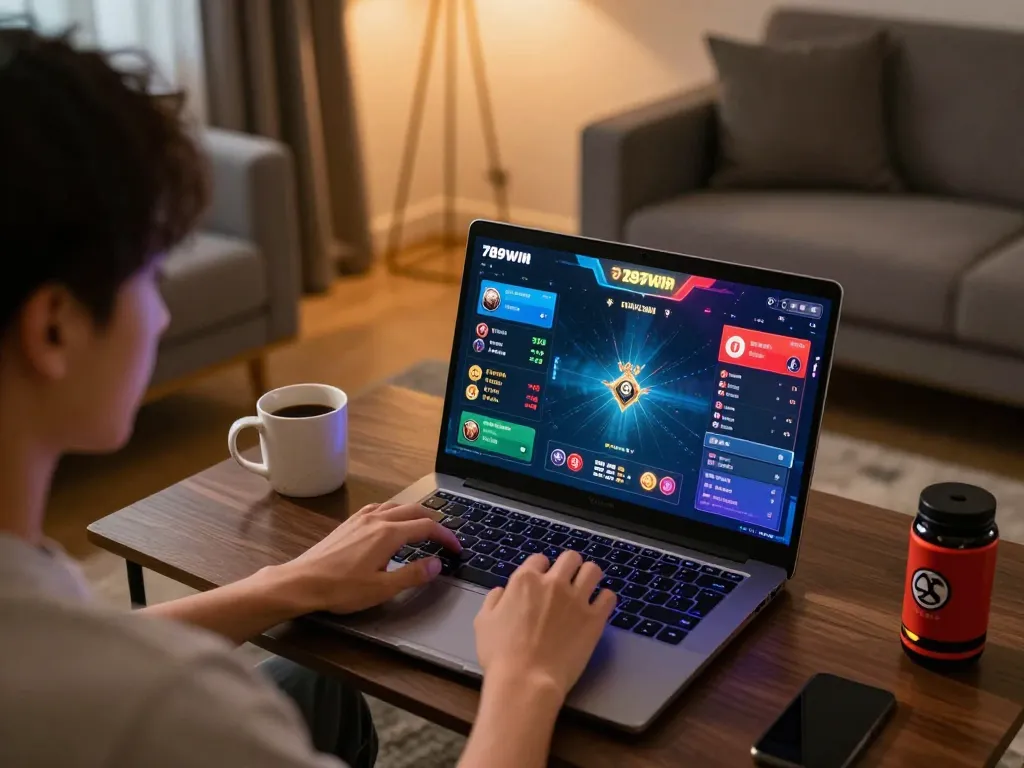 Experience the thrill of the 789win game in a cozy home gaming setup while placing strategic bets.
